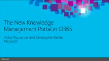 The New Knowledge Management Portal in Office 365