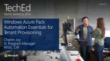 Windows Azure Pack: Automation Essentials for Tenant Provisioning